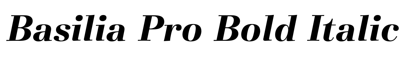 Basilia Pro Bold Italic